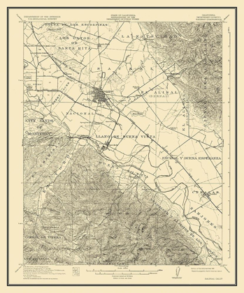 Picture of SALINAS CALIFORNIA QUAD - USGS 1912
