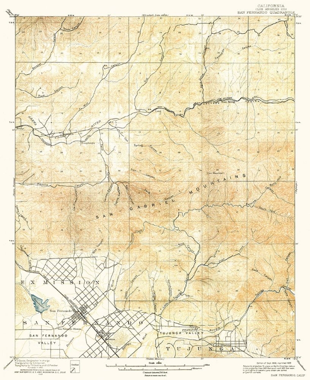 Picture of SAN FERNANDO CALIFORNIA QUAD - USGS 1900