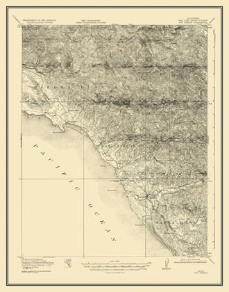 Picture of SAN SIMEON CALIFORNIA QUAD - USGS 1919