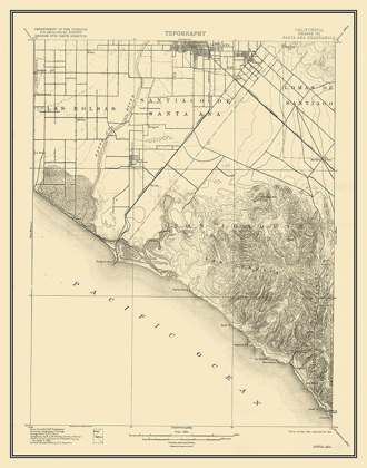 Picture of SANTA ANA CALIFORNIA QUAD - USGS 1901