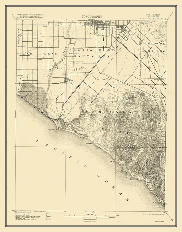 Picture of SANTA ANA CALIFORNIA QUAD - USGS 1901