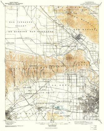 Picture of SANTA MONICA CALIFORNIA QUAD - USGS 1893