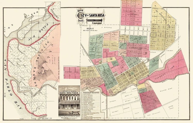 Picture of SANTA ROSA CALIFORNIA PLAN - MARR 1876