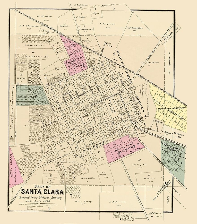 Picture of SANTA CLARA CALIFORNIA LANDOWNER - THOMPSON 1866