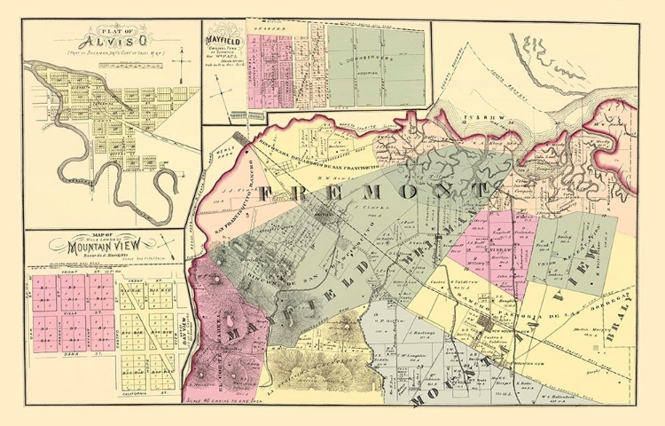 Picture of FREMONT CALIFORNIA LANDOWNER - THOMPSON 1876