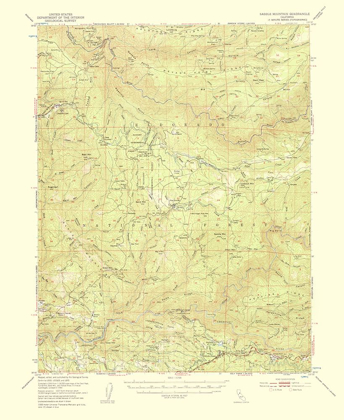 Picture of SADDLE MOUNTAINS CALIFORNIA QUAD - USGS 1956