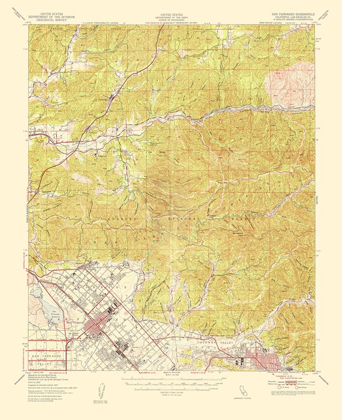Picture of SAN FERNANDO CALIFORNIA QUAD - USGS 1955