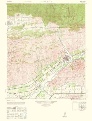 Picture of SANTA PAULA CALIFORNIA QUAD - USGS 1964