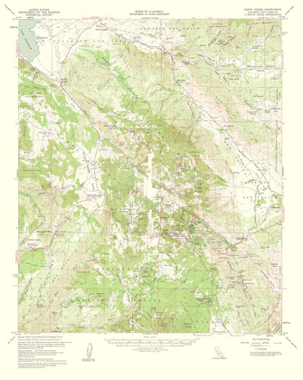 Picture of SANTA YSABEL CALIFORNIA QUAD - USGS 1962