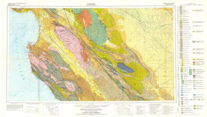 Picture of SANTA CRUZ SHEET CALIFORNIA MINES - JENNINGS 1955