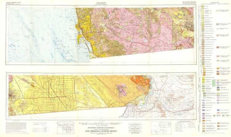 Picture of SAN DIEGO EL CENTRO SHEET CALIFORNIA MINES