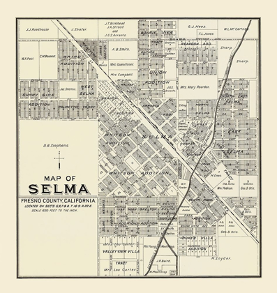 Picture of SELMA CALIFORNIA LANDOWNER - THOMAS 1892