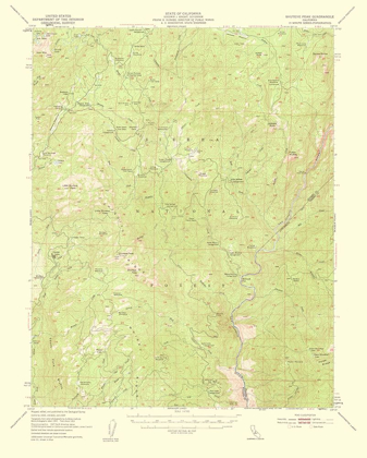 Picture of SHUTEYE PEAK CALIFORNIA QUAD - USGS 1959