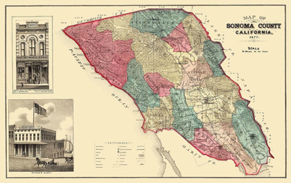 Picture of SONOMA  SANTA ROSA CALIFORNIA - THOMPSON 1877