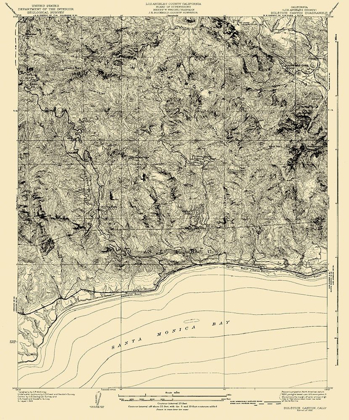 Picture of SOLSTICE CANYON CALIFORNIA QUAD - USGS 1932
