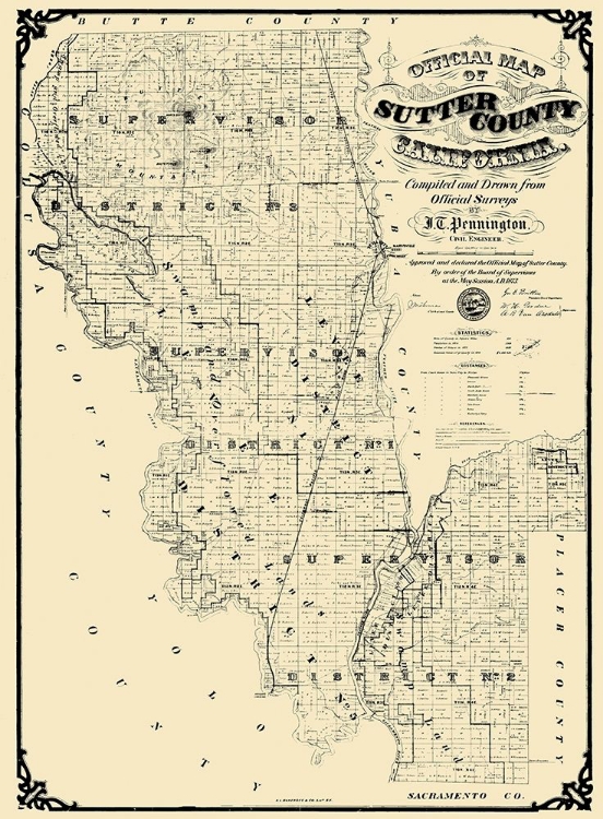 Picture of SUTTER CALIFORNIA LANDOWNER - PENNINGTON 1873