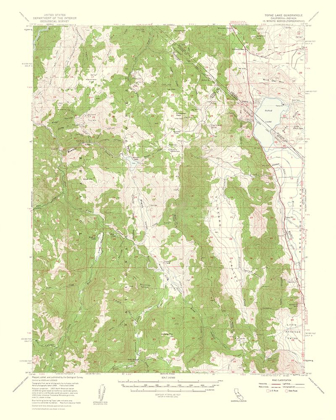 Picture of TOPAZ LAKE CALIFORNIA NEVADA QUAD - USGS 1956