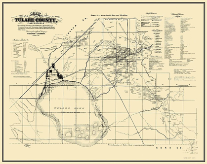 Picture of TULARE CALIFORNIA LANDOWNER - CHAPMAN 1867