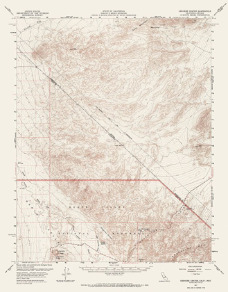 Picture of UBEHEBE CRATER CALIFORNIA NEVADA QUAD - USGS 1957