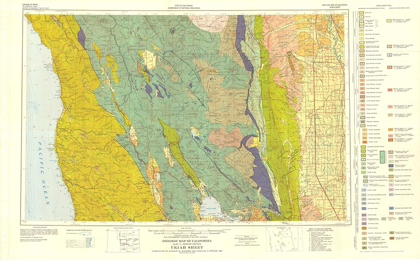 Picture of UKIAH SHEET CALIFORNIA MINES - JENNINGS 1957