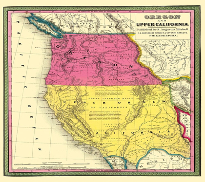 Picture of CALIFORNIA, OREGON - MITCHELL 1846