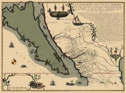 Picture of CALIFORNIA, MEXICO - HIS MAJESTYS GEOGRAPHER 1720