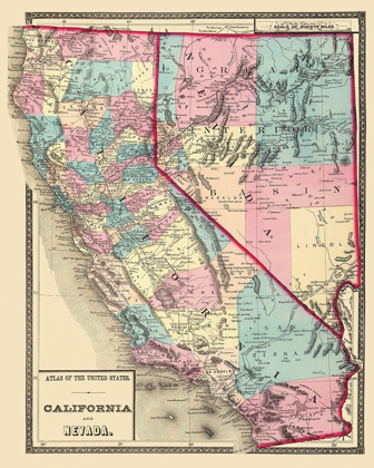 Picture of CALIFORNIA, NEVADA - 1872