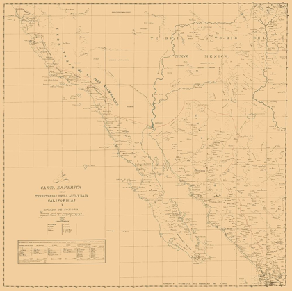 Picture of CALIFORNIA, PART OF NEW MEXICO - NARVAES 1823