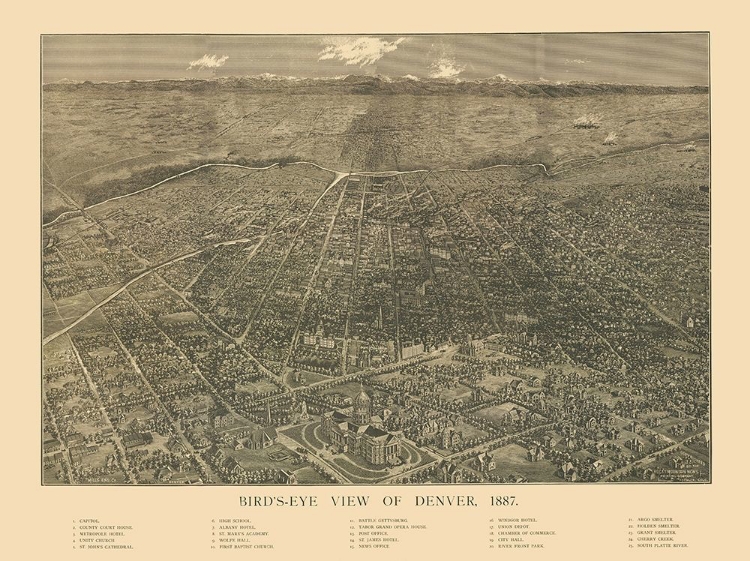 Picture of DENVER COLORADO - MILLS 1887