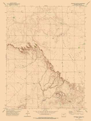 Picture of KIRCHNAVY BUTTE COLORADO QUAD - USGS 1978