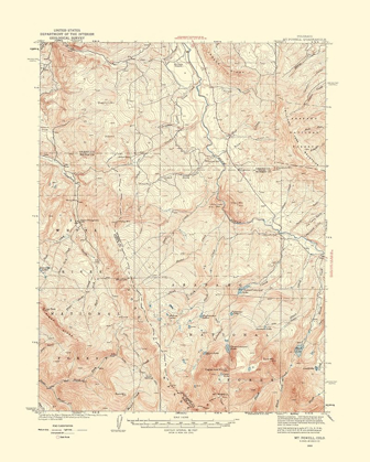 Picture of MT POWELL COLORADO QUAD - USGS 1933