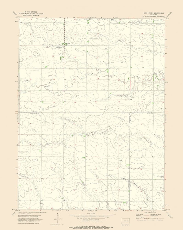 Picture of NEW HAVEN COLORADO QUAD - USGS 1972