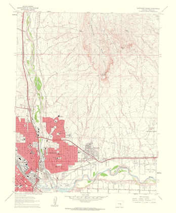 Picture of NORTH EAST PUEBLO COLORADO QUAD - USGS 1963