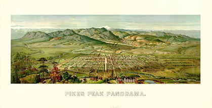 Picture of PIKES PEAK FROM COLORADO SPRINGS COLORADO - 1890