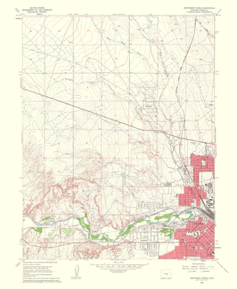 Picture of PUEBLO NORTHWEST COLORADO QUAD - USGS 1962