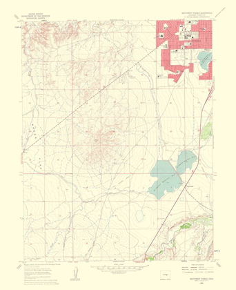 Picture of SOUTHWEST PUEBLO COLORADO QUAD - USGS 1963