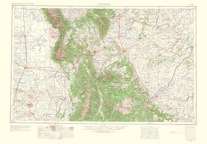 Picture of TRINIDAD COLORADO QUAD - USGS 1954