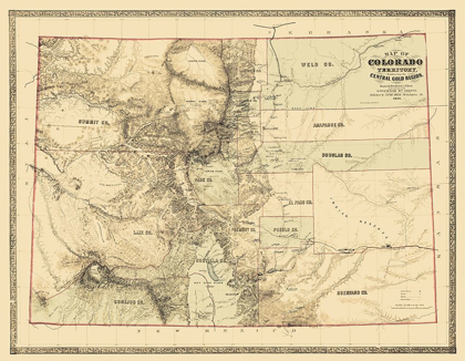 Picture of COLORADO TERRITORY, GOLD REGION - MONK  1862