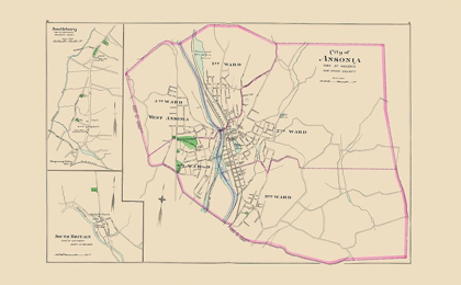 Picture of ANSONIA CONNECTICUT - HURD 1893