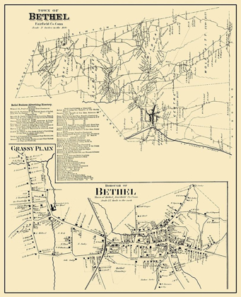 Picture of BETHEL CONNECTICUT LANDOWNER - 1874