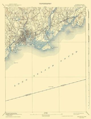 Picture of BRIDGEPORT CONNECTICUT QUAD - USGS 1893