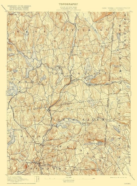 Picture of CARMEL CONNECTICUT QUAD - USGS 1894