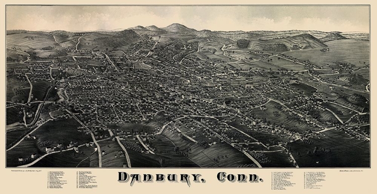 Picture of DANBURY CONNECTICUT - BURLEIGH 1884