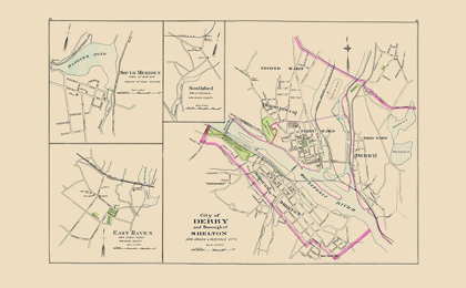 Picture of DERBY CITY, SHELTON CONNECTICUT - HURD 1893