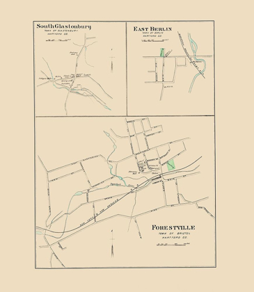 Picture of FORESTVILLE, GLASTONBURY, BERLIN CONNECTICUT 1893