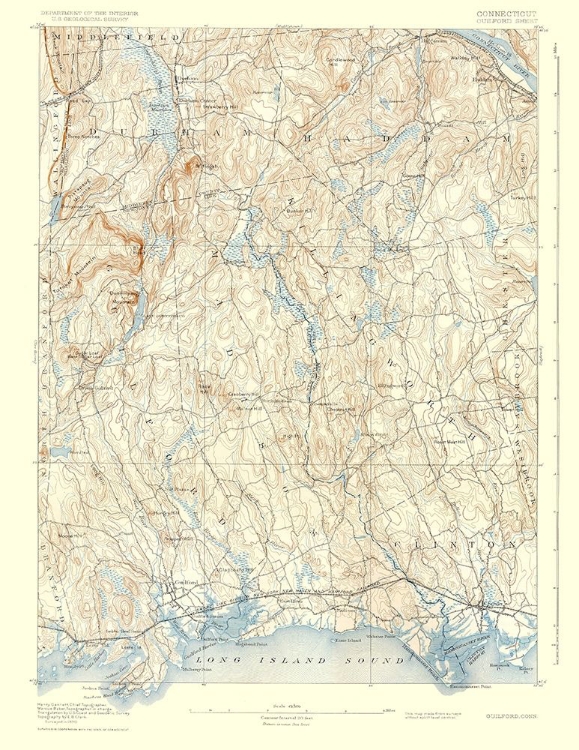 Picture of GUILFORD CONNECTICUT SHEET - USGS 1893