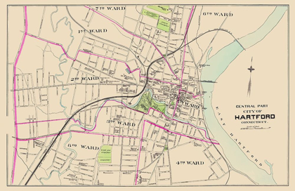 Picture of HARTFORD CONNECTICUT CENTRAL PART - HURD 1893