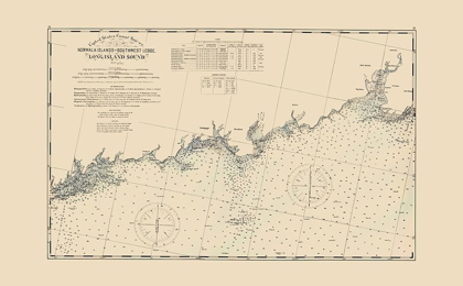 Picture of LONG ISLAND SOUND, NORWALK TO SW LEDGE - HURD 1893