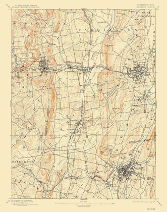 Picture of MERIDAN CONNECTICUT SHEET - USGS 1893