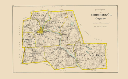 Picture of MIDDLESEX  NORTH CONNECTICUT - HURD 1893